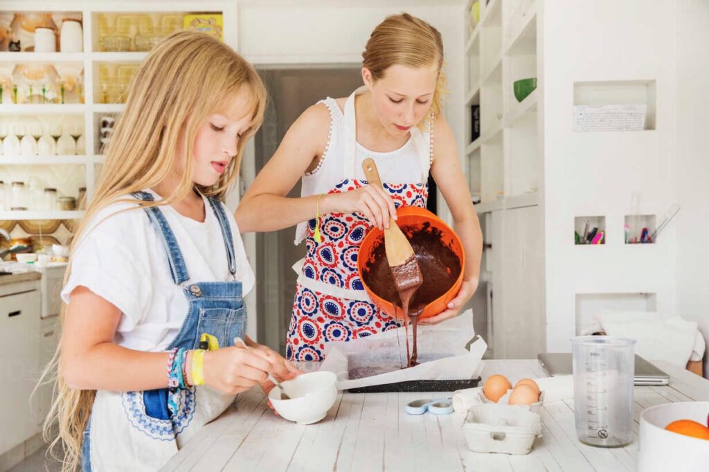 Girls cooking -Radiant Girls - Gina Faubert